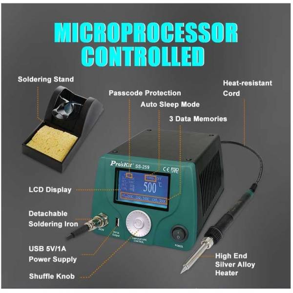 Pro'sKit SS-259B  LCD Smart Soldering Station
