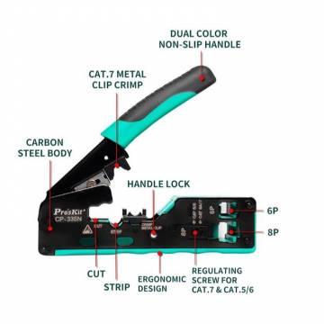 PRO'SKIT CP-335N CAT.5/6/7 Modular Plug crimping Tool