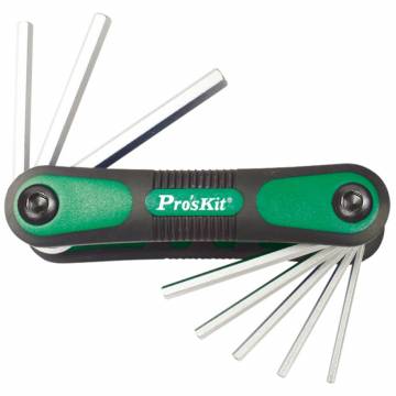 HW-121M  Folding Type Hex Key Set (Metric Size : 1.5 ~ 8mm)