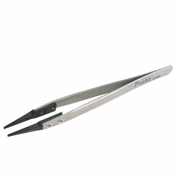Pro'sKit TZ-300B Static Dissipative Soft Tip Tweezer (Flat Tips) 125mm